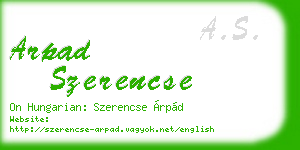 arpad szerencse business card
